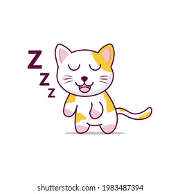 Draw vector illustration character collection cute cat. Doodle cartoon style.