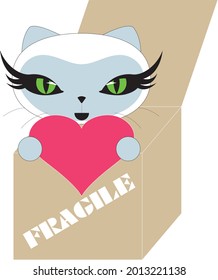 Draw vector illustration character collection cute Sportive Cat. Doodle cartoon style.