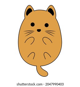 Draw vector illustration character collection cute cat.Doodle cartoon style