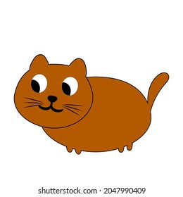 Dibujar ilustración vectorial colección de caracteres lindo gato.Estilo de caricatura Doodle