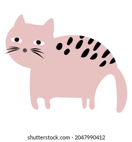 Dibujar ilustración vectorial colección de caracteres lindo gato.Estilo de caricatura Doodle