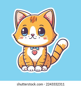 Dibujar ilustración vectorial caracteres de diseño pegatinas de colección gatos graciosos Estilo de caricatura Doodle
