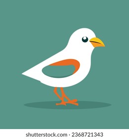 Draw vector illustration character design sticker funny bird cartoon style art and illustration