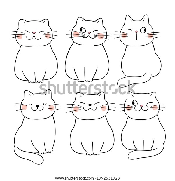 Draw Vector Illustration Character Design Collection Stock Vector ...