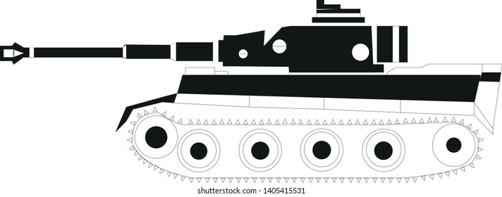 Draw World war two Tank