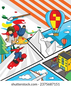 draw your own adventures on a large canvas