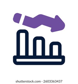 drawdown dual tone icon. Sleek and modern vector icon for websites, mobile apps, marketing materials, and corporate design. Fully scalable and ready to use.