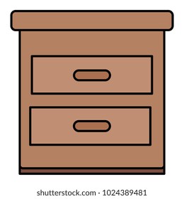 drawer bedroom isolated icon