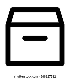 Drawer Bold Line Vector Icon