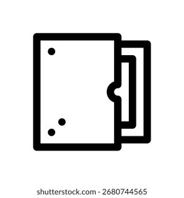 Drawer box. Editable stroke vector icon.