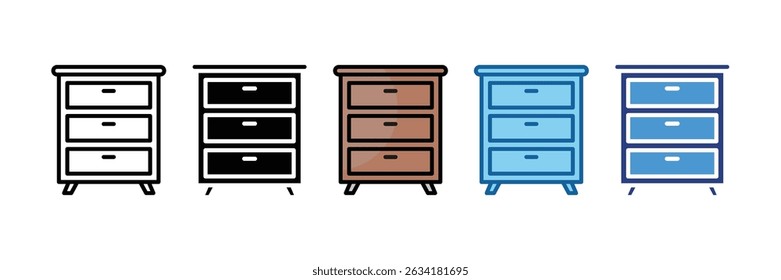 Elemento del icono del pecho del cajón para el diseño