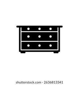 Drawer Chest with Knobs Icon for Office Storage and Organization