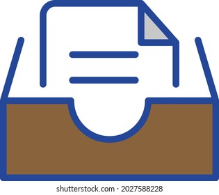 Drawer document Isolated Vector icon which can easily modify or edit

