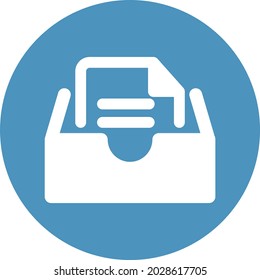 Drawer document Isolated Vector icon which can easily modify or edit

