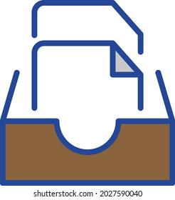 Drawer documents Isolated Vector icon which can easily modify or edit

