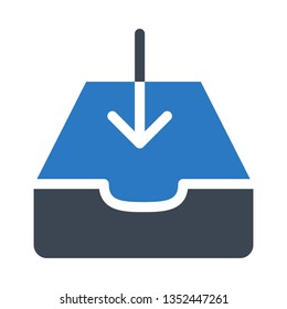 drawer download glyph double color