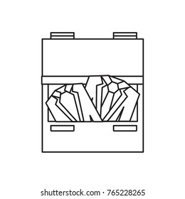 drawer with elegant suits icon