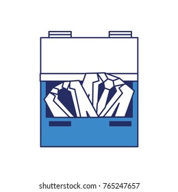 drawer with elegant suits icon