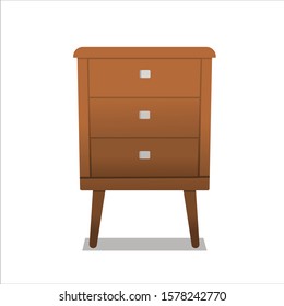 drawer in flat style isolated on white background