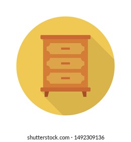 drawer glyph flat vector icon