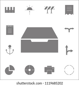 Drawer icon. Detailed set of minimalistic icons. Premium quality graphic design sign. One of the collection icons for websites, web design, mobile app on white background