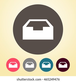 Drawer Icon in round shape.