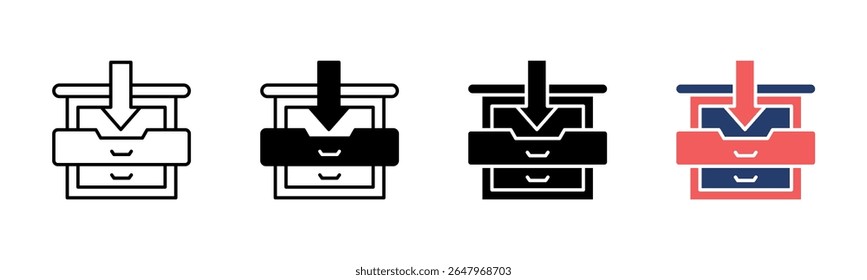 Drawer icon sheet multiple style collection