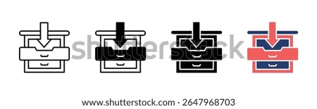 Drawer icon sheet multiple style collection