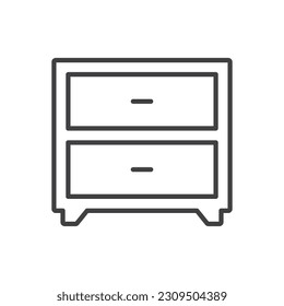 Vector de símbolo de icono de cajón