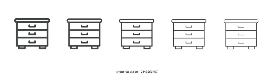drawer icon simple illustration collection symbol