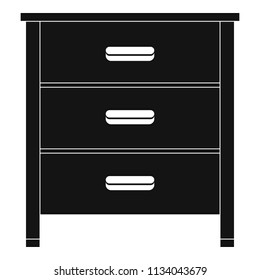 Drawer icon. Simple illustration of drawer vector icon for web design isolated on white background