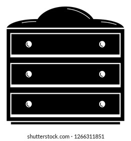 Drawer icon. Simple illustration of drawer vector icon for web design isolated on white background