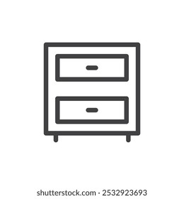 Drawer icon Simple outline vector logo