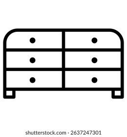 drawer icon Simple thin line stroke