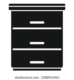 Drawer icon simple vector. Interior design. Cook stove