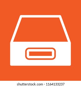 Drawer icon, stock vector illustration, EPS10.