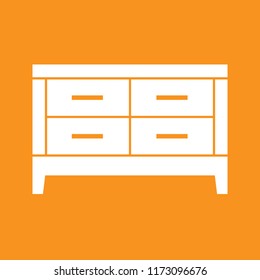 Drawer icon, stock vector illustration, EPS10.