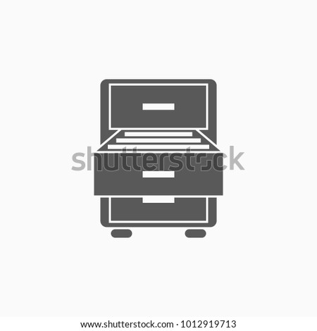 drawer icon, tray vector