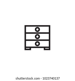 Drawer icon in trendy flat style isolated on background. Drawer icon page symbol for your web site design Drawer icon logo, app, UI. Drawer icon Vector illustration, EPS10.