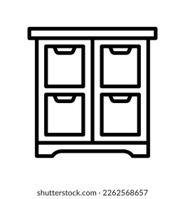 drawer icon vector design template in white background