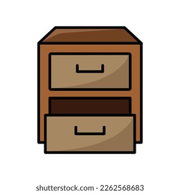 drawer icon vector design template in white background