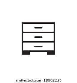 Drawer icon Vector illustration, EPS10.