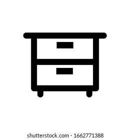 Drawer icon vector illustration logo template for many purpose. Isolated on white background.