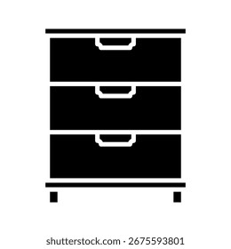 Drawer icon, vector ilustration on white background