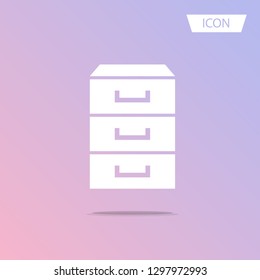 Drawer Icon Vector isolated on background