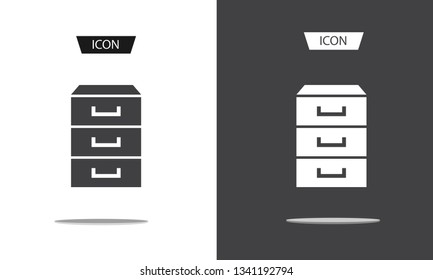 Drawer Icon Vector isolated on white background