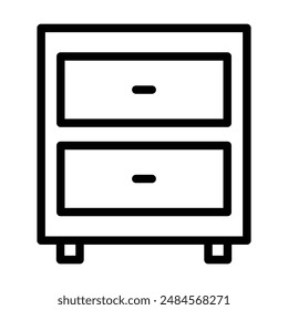 drawer icon vector on white background
