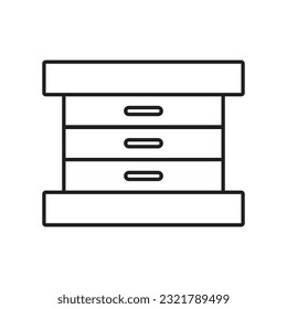 drawer icon vector template illustration logo design