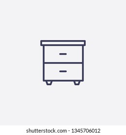 drawer icon.Outline drawer vector, illustrated icon for modern web and mobile design