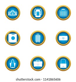 Drawer icons set. Flat set of 9 drawer vector icons for web isolated on white background